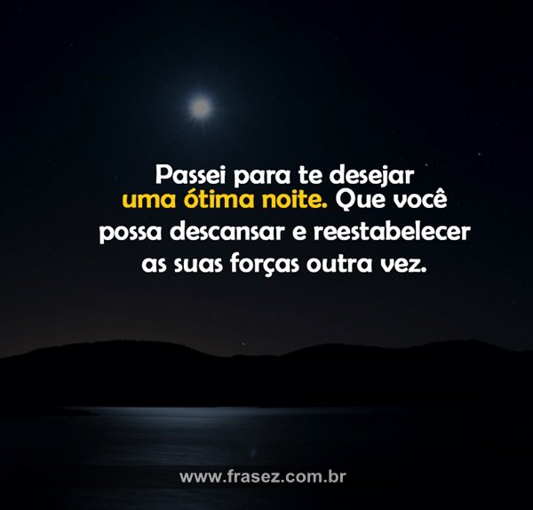 Ótima noite