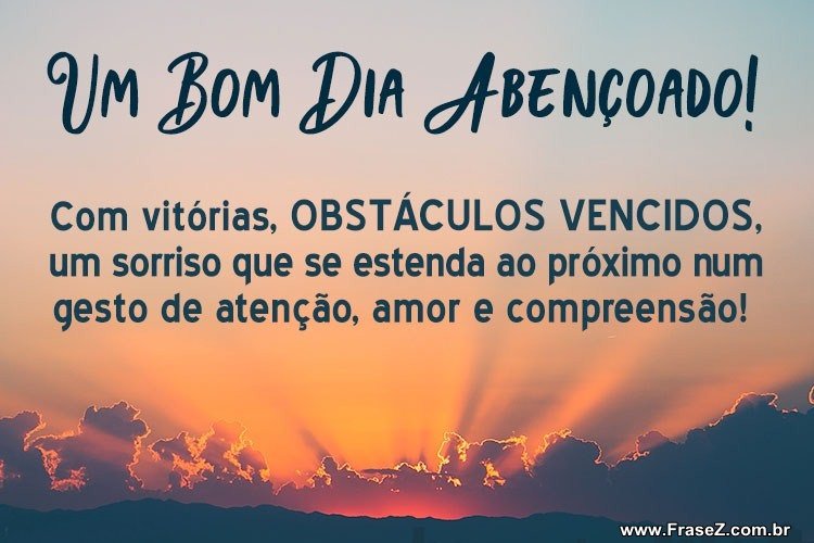 Um bom dia abençoado