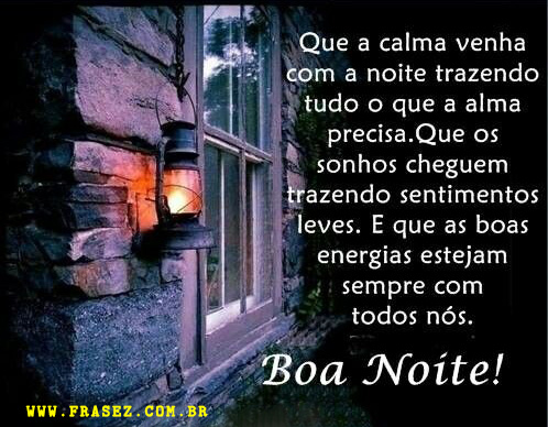 mensagem de boa noite de deus