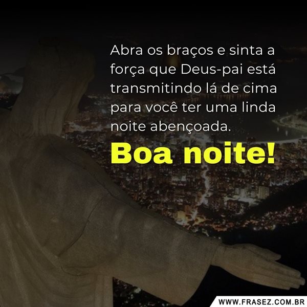 Boa noite abençoada por deus