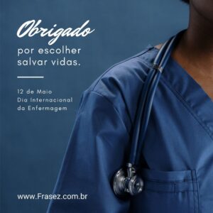 Obrigado profissional da saúde